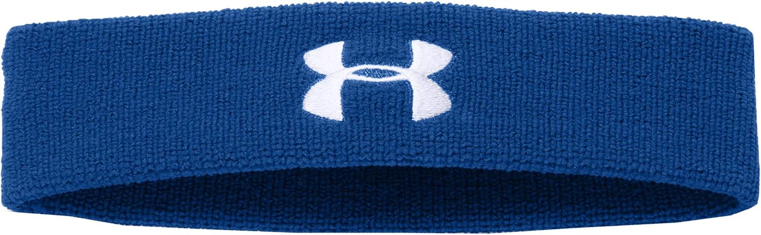Under Armour Men UA Performance Headband, Sweat-Wicking Headband, Sweatband, Royal / / White - Image 4