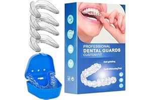 REATOWROL Mouth Guards for Clenching Teeth at Night, Mouth Guard for Grinding Teeth, Reusable Mouth Guard for Sleeping at Night, Night Guard for Teeth (4 Piece Set)
