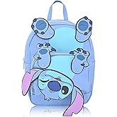 Disney Stitch Mini Backpack for Kids | Stitch Bookbag with Movable Arms Design | Toddler Travel Bag, Lightweight PU Backpack Purse for School | Ages 3+