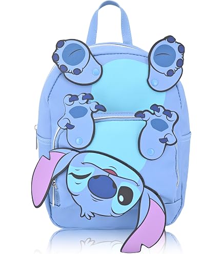 Loungefly Disney Stitch Plush Sherpa Mini Backpack - Soft Cute Daypack Loungefly Disney Lilo & Stitch Stitch Plush Sherpa Fuzzy  main image 3