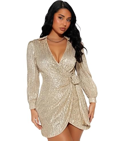stripes binding long sleeve sequin party dress Generic Women'S Sexy Bodycon Fringe V Neck Solid Ruched Tassels Mini Dresses Club Cocktail (Small,Apricot) : Clothing, Shoes & Jewelry plus size plus size hand washing and air western mini dress Size:T3
