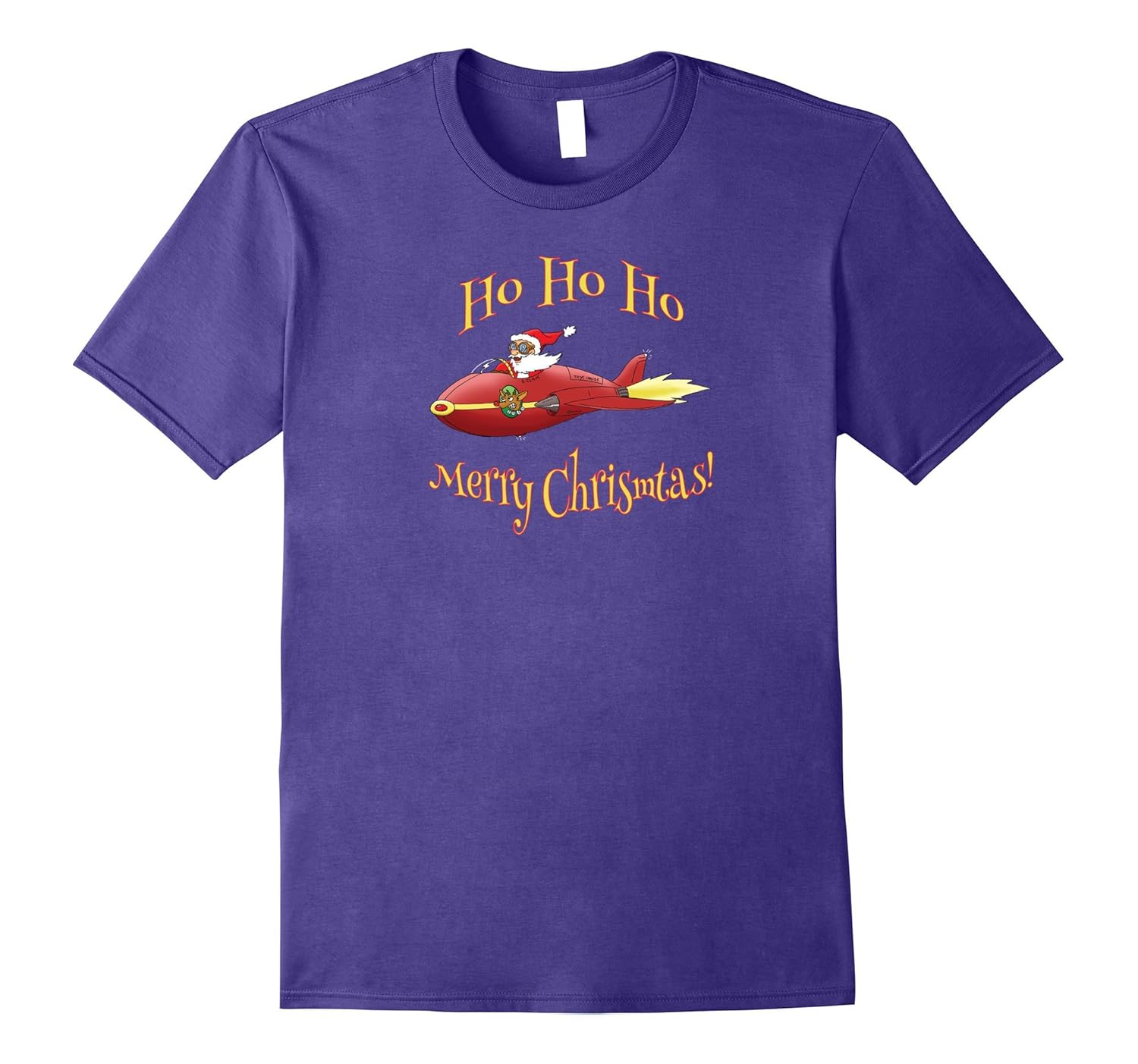 Santa In A Jet Fun Christmas T-Shirt For The Holiday Season-ANZ