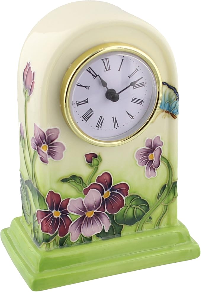 Old Tupton Ware Primrose & Butterfly Design Mantle Clock Amazon.co