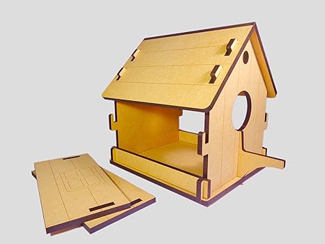 Nekbal Wooden Bird House Bird Feeder Kit For Garden Or Balcony