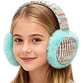 Mei MACLEOD Girls Earmuffs Knit Winter Ear Muffs Gloves Set for Kids Boys Cold Weather Ear Warmer