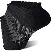 FITRELL 5-6 Pairs Ankle Running Socks for Women Athletic Cushioned Low Cut Tab Sports Socks