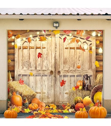 Thanksgiving Garage Door Banner Cover 7 X 16 Ft, Happy - View #3