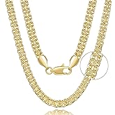 JUHEPROKIT 14K Gold Chain for Men Women 14K Gold Necklace for Women Chains Double Layer Cuban Link Chains Delivers Presence Dainty Chunky Cuban Link Chain for Men