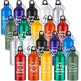 LemonRoad 20 Pcs Christian Water Bottles Religious Aluminum Water Bottle 20oz Reusable Sport Bottles with Hook Employee Appreciation Gifts for Church Member Travel Camping Gym Fishing