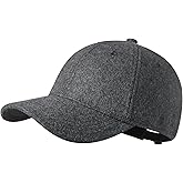 GADIEMKENSD Unstructured Wool Baseball Caps Winter Warm Hat Adjustable