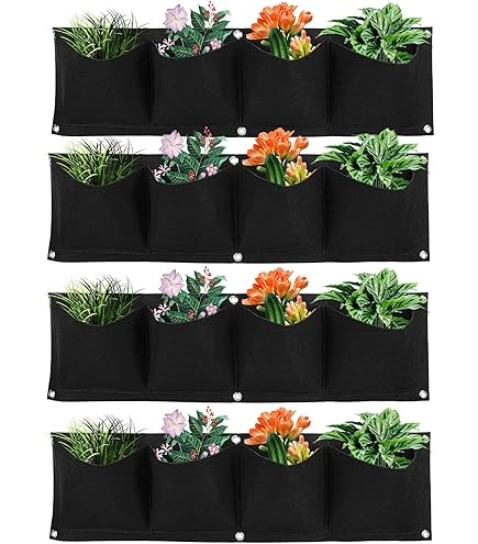 Lot De 2 Sacs De Culture Suspendre 100 X 28 Cm Sacs Verticaux Avec 7