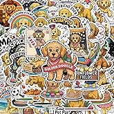 Golden Doodle Stickers 60Pcs Goldendoodle Dog Sticker Vinyl Waterproof for Helmet, Water Bottles Welder Decals Stickers for Journaling, Laptop, Phone for Adult
