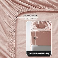 Shilucheng 100% French Linen Sheets - King Size Bed