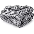 Amazon.com: YnM Knitted Weighted Blanket, Hand Made Chunky Knit