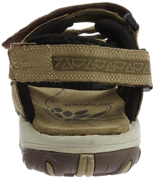 woodland men's khaki leather sandals and floaters