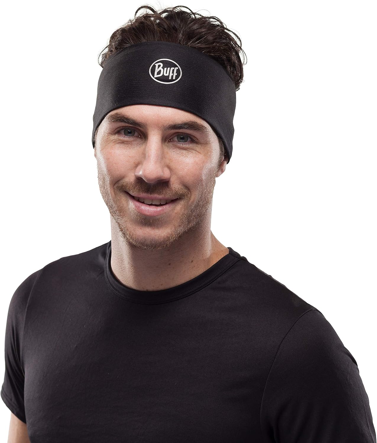 Buff Coolnet Uv+ Headband Solid Headband - Black, One Size - Image 3