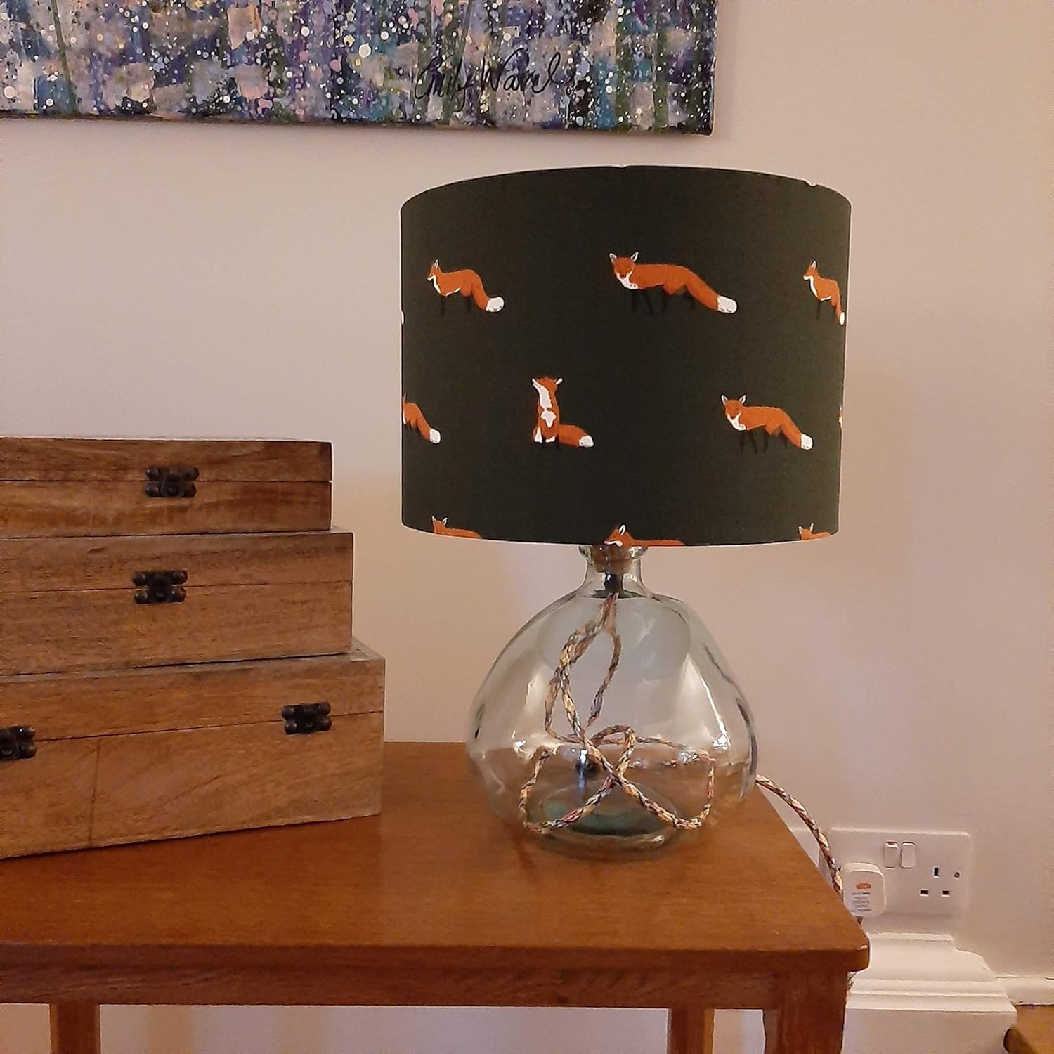 Sophie Allport Fox fabric Handmade Drum Lampshade Amazon.co.uk Handmade
