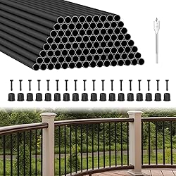 BLIKA 100 Pack 32" Aluminum Deck Balusters with