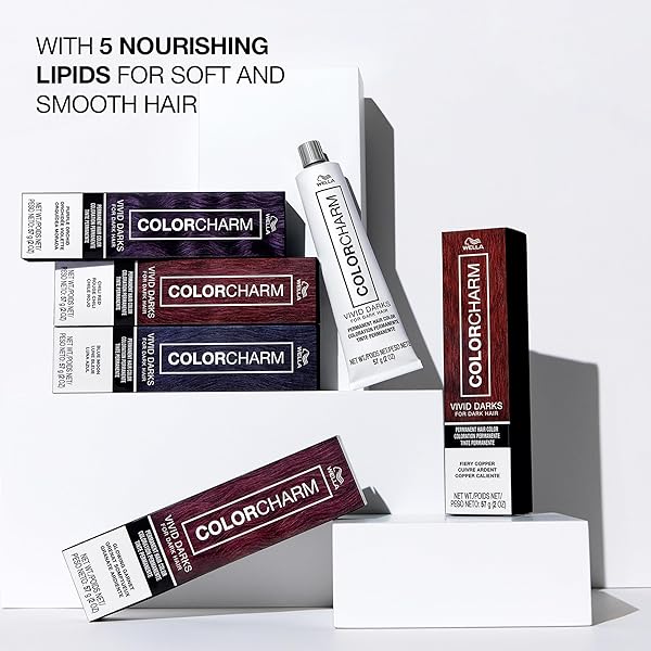 COLORCHARM VIVID DARKS | PERMANENT CREAM COLOR | VIBRANT COLOR FOR DARK HAIR | NOURISHING VEGAN FORMULA | NO BLEACH NEEDED | CRUSHED COPPER | 2 FL OZ