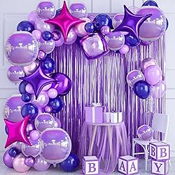 Iridescent Balloons - Purple Foil Balloons for