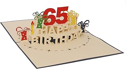 Favour Pop Up Biglietto D Auguri Per Compleanno Per I 65 Anni Un Opera D Arte In Filigrana Che Appare Quando Si Apre La Busta Di Colore Blu Su Misura Codice Articolo Ta65b Amazon It Cancelleria