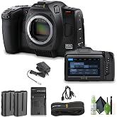 Blackmagic Design Cinema Camera 6K for L Mount (BM-CINECAM60KLFL) Bundle with NPF550 Battery + Cleaning Kit