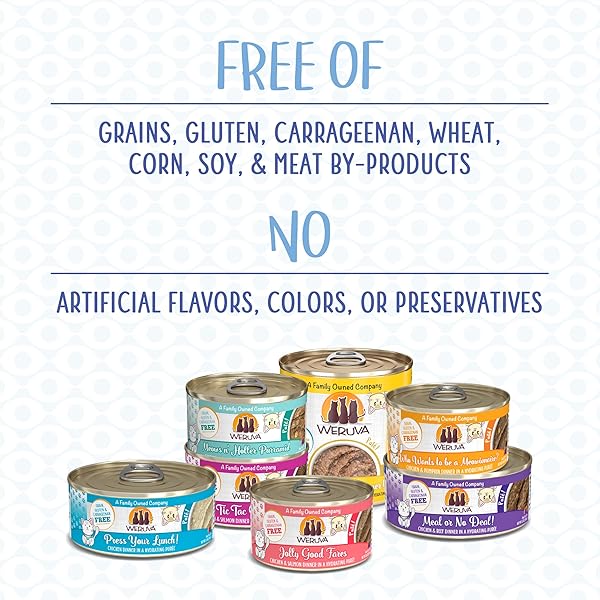 WERUVA CLASSIC CAT PATÉ, MEAL OR NO DEAL! WITH CHICKEN & BEEF, 3OZ CAN (PACK OF 12)
