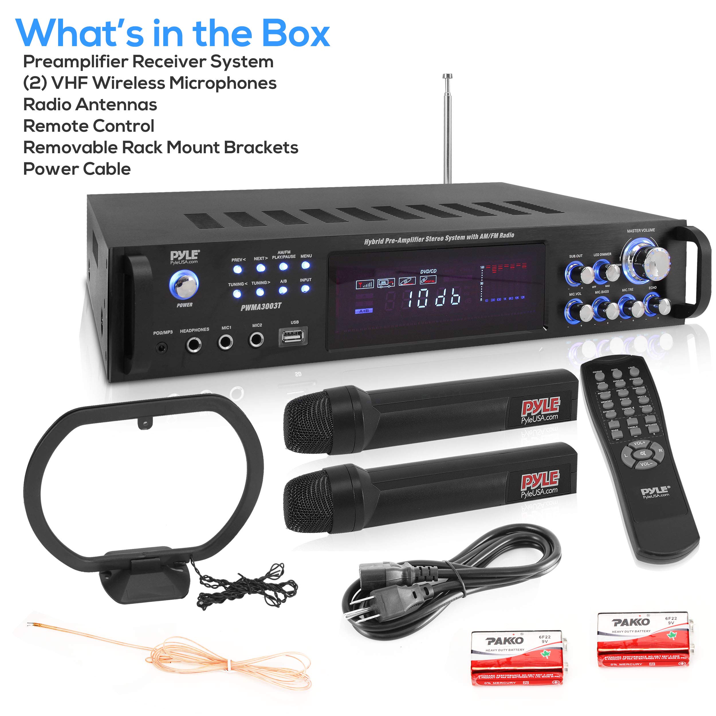 4 Channel Home Audio Power Amplifier 3000 Watt Stereo Receiver w