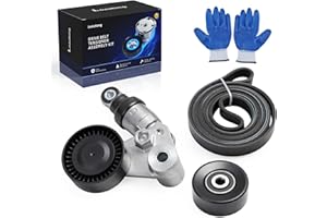 Loautong Belt Tensioner Serpentine Belt Idler Pulley Kit for Hyundai Azera/Sonata/Entourage/Santa/Veracruz 2006-2013, for Kia