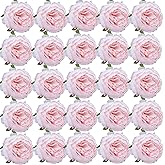 FagusHome 30 Pcs Silk Peony Artificial Flower Only Heads No Stems Fake Peony Flowers Heads Artificial Peony Flower Heads No Stems for Wedding Home Decor (Light Pink)
