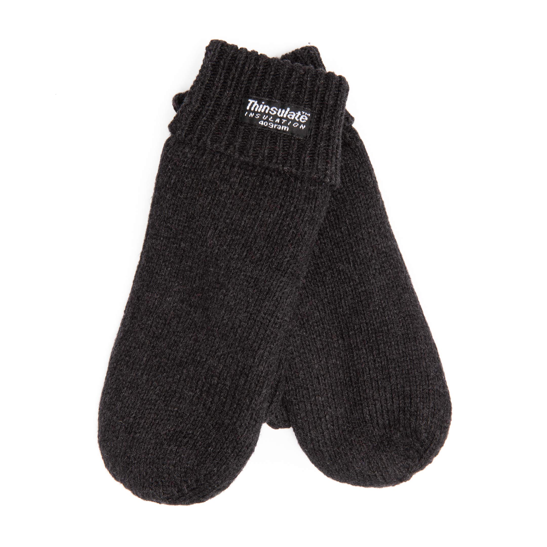 EEM children's winter gloves Mittens in three sizes, 100% soft cotton, Thinsulate thermal lining, anthracite L