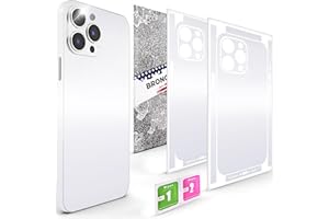 BRONOSKINZ 2Pcs Skin Wrap Compatible for iPhone 12 Pro – Slim Decal Vinyl Protective Film for Sides & Back – Sleek Fit, Premi
