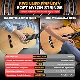 Pyle 76 cm 1/4 Size Classical Acoustic Guitar for Kids Right-Handed view 6