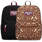 Montana West Backpack for Women Men 2 PCS Lightweight College Bookbags Casual Daypack Backpacks for Commute & Travel