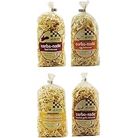 Al Dente Pasta Carba-Nada Low-Carb Fettuccine Pasta Variety Pack - Basil, Lemon Pepper, Roasted Garlic, Egg (4-Pack)