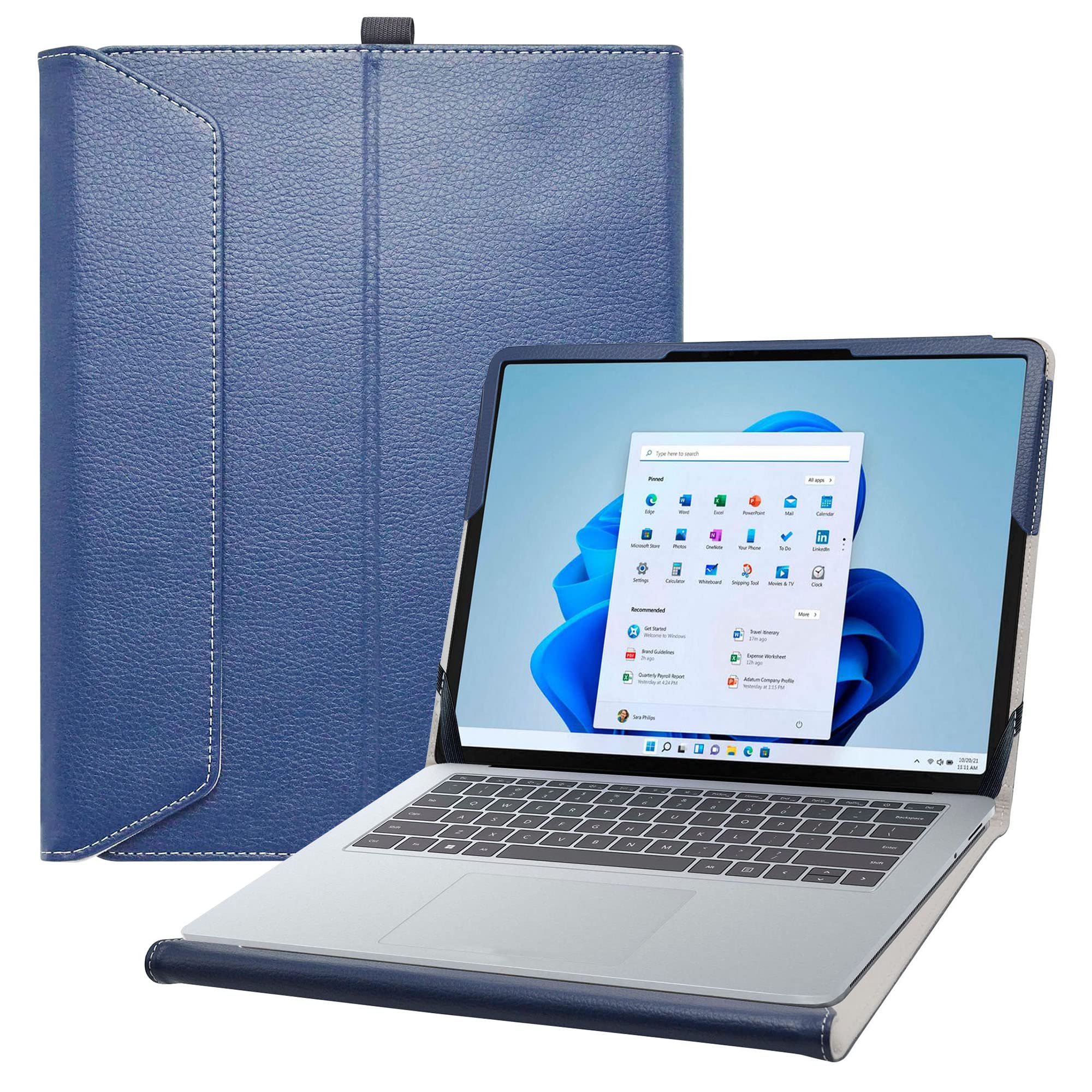 Photo 1 of Bige for Surface Laptop Studio 2 2023 Case, PU Leather Folio 2-Folding Stand Cover for Microsoft Surface Laptop Studio 2 14.4" Tablets, Dark Blue