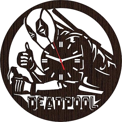 Amazon Com Wooden Wall Clock Deadpool Gifts For Men Women Boys