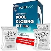AquaDoc Pool Winterizing Kit - Treats Up to 24,000 Gallons - 3-Part Winter Closing Kit for Inground and Above Ground Pools - Winterizing Pool Chemicals Made in USA