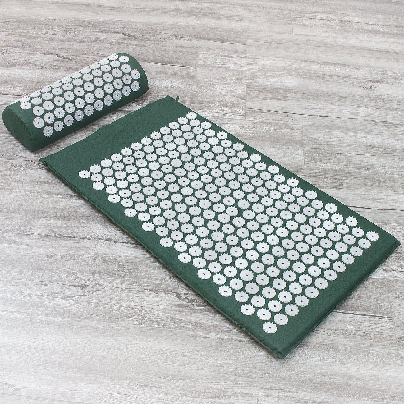 Sivan Back and Neck Pain Relief Acupressure Mat and Pillow Set, Chronic Back Pain Treatment - Relieves Your Stress of Lower Upper Back and Sciatic Pain - Green: Health & Personal Care