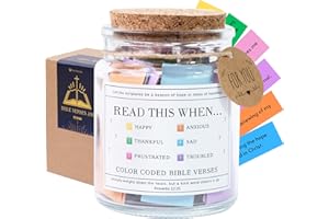 Read This When Bible Verses Jar – Mothers Day Gifts For Mom, Birthday, Christian Gifts for Women, Graduations Gift, Teacher Appreciation Gift