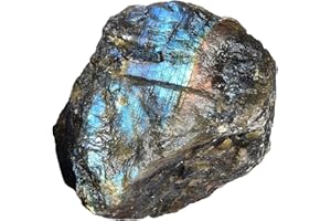 FZBHRO Raw Labradorite Stone Blue Rough Labradorite Rock Healing Crystal and Stone for Tumbling Meditation 0.4-0.6 Pound