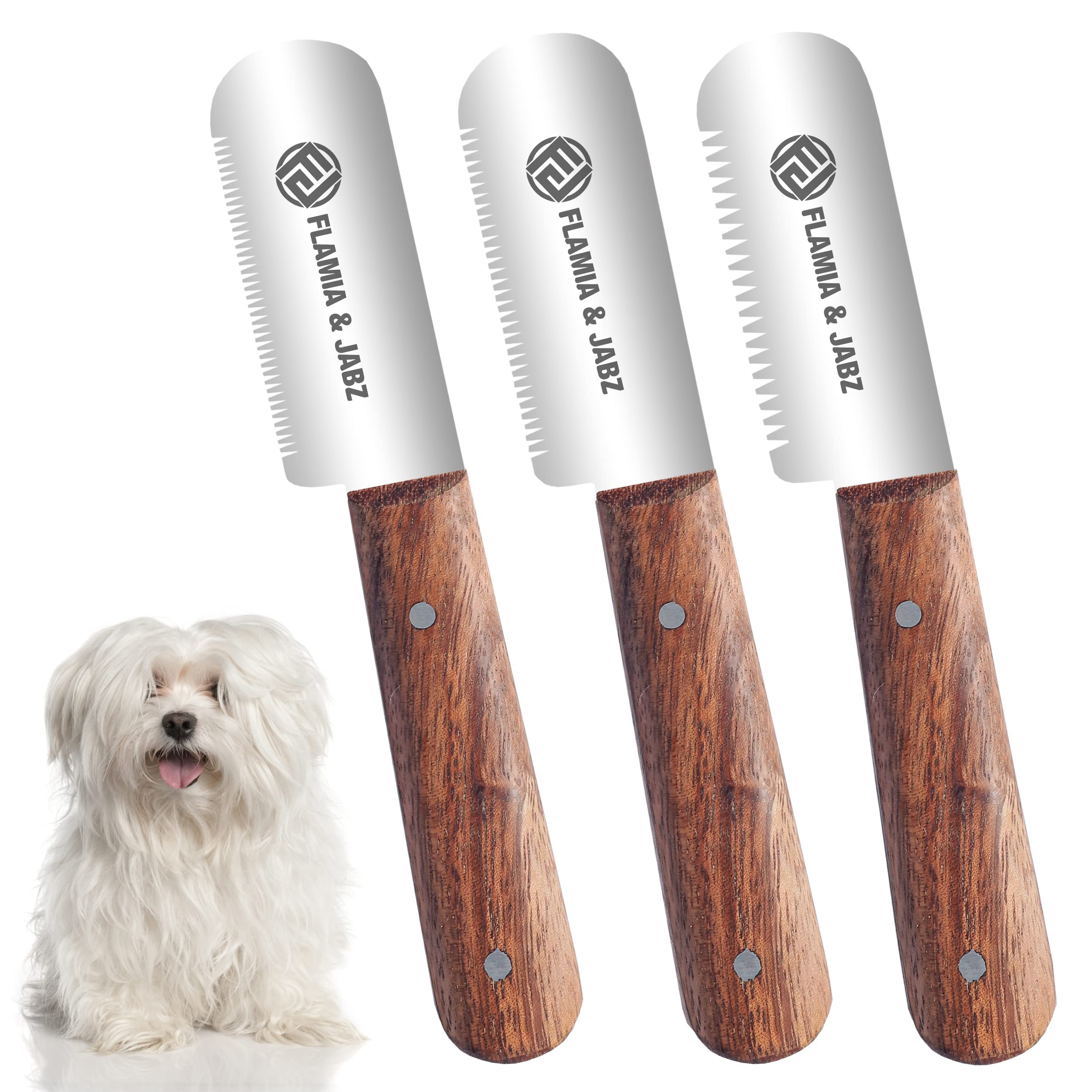 Professional Stripping Knife, Right handed, 3 inch blade (Stainless Steel) (3 Pack, Rosewood)