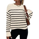 Zeagoo Women's Crew Neck Cropped Sweater 2025 Fall Long Sleeve Chunky Knit Pullover Sweater Tops