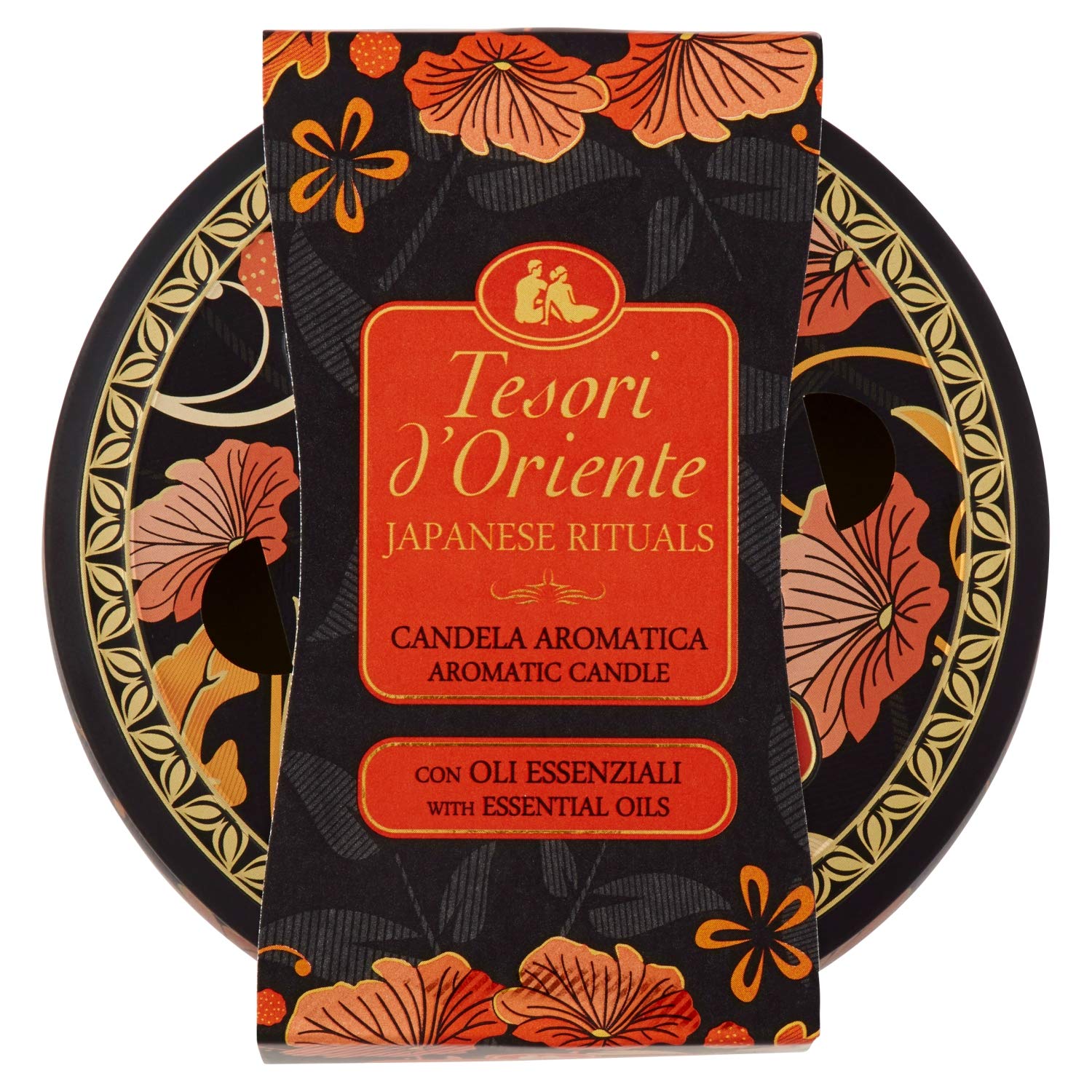 Tesori d'Oriente - Japanese Rituals Scented Candle with Soft Notes of Bergamot and Patchouli, with High Quality Waxes and Essential Oils, 2 Wicks, 200 g