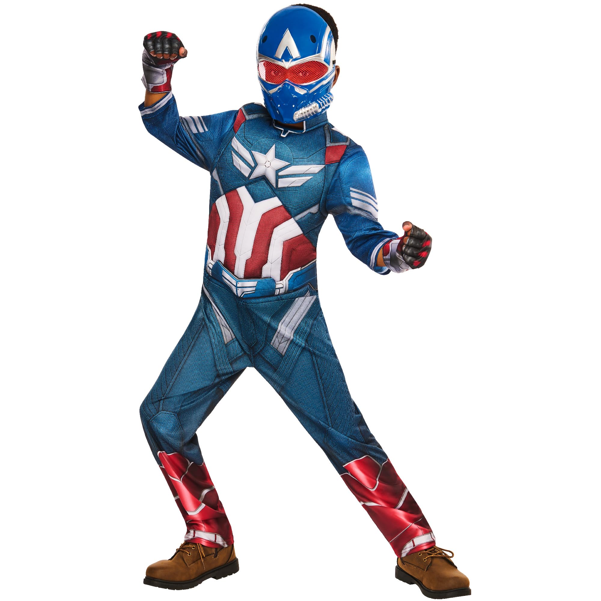 Rubies Official Brave New World Captain America Deluxe Child Costume, Kids Fancy Dress, Size 5-6 Years Halloween