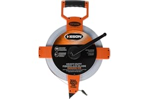Keson OTR10300 Open Reel Fiberglass Tape Measure Reel (Graduations: 1/10, 1/100), 300-Foot