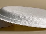 GreFusion 9 Inch Strong Paper Plates 125 Pack Sugarcane Eco Friendly White view 8