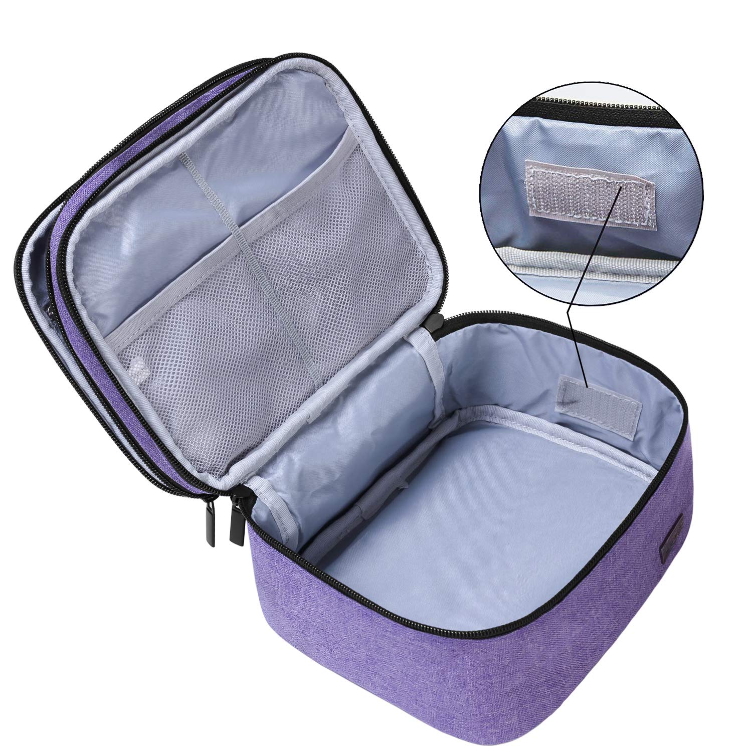 Luxja Nail Polish Carrying Case - Holds 20 Bottles (15ml - 0.5 fl.oz), Portable Organizer Bag for Nail Polish and Manicure Set, Purple : Beauty