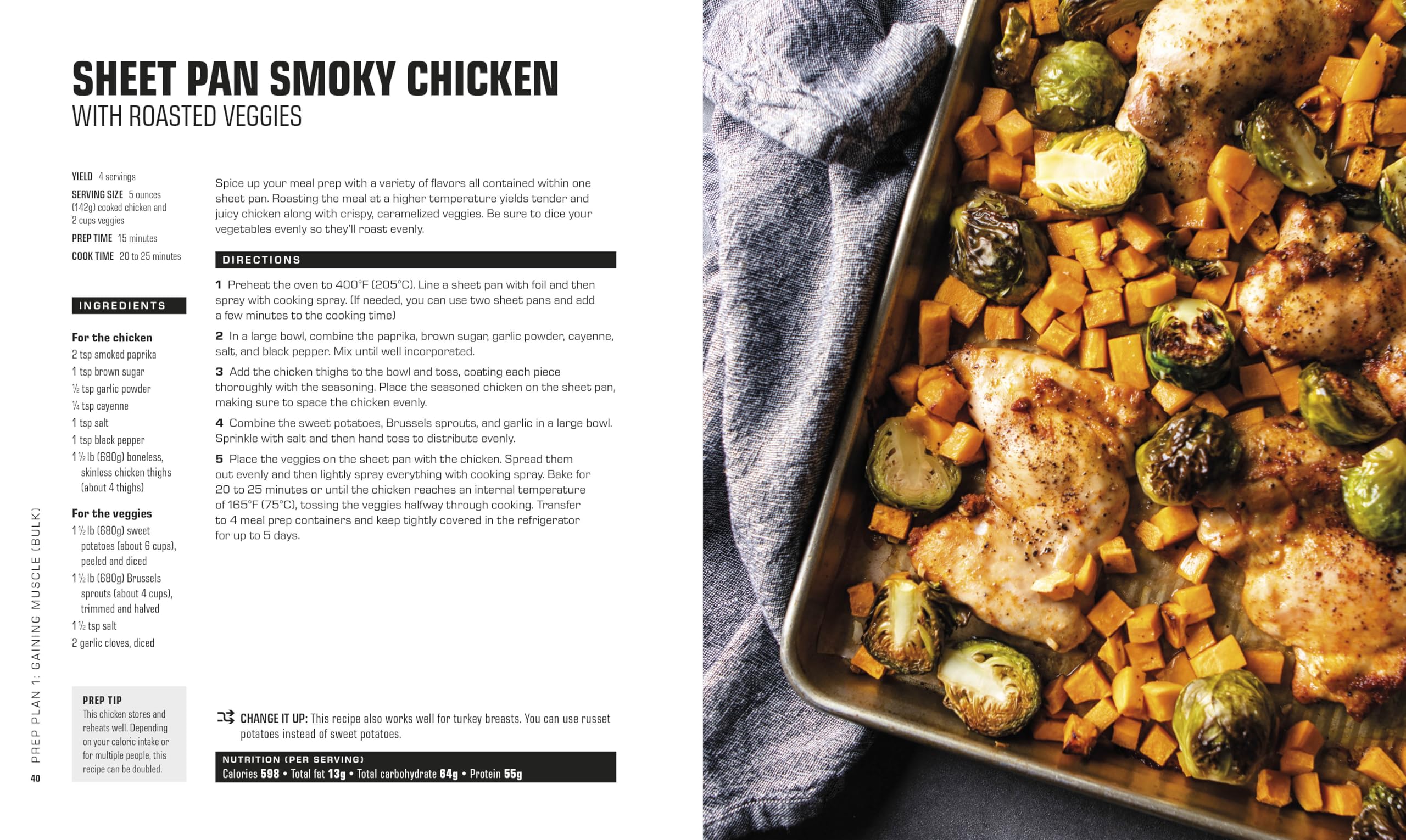 The Bodybuilder's Meal Prep Cookbook: 64 Make-Ahead Recipes and 8 Macro-Friendly Meal Plans (The Bodybuilder's Kitchen)