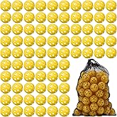 MiniInflat 80 Pack Practice Golf Balls Limited Flight 42 mm Golf Training Airflow Hollow Plastic Ball for Women Men Indoor Outdoor Driving Range Swing Practice Home